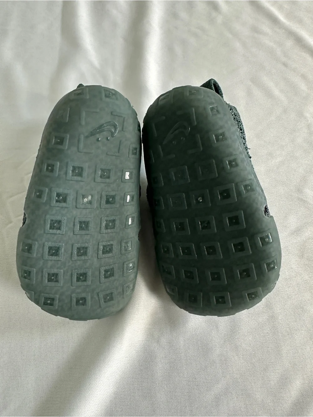 Nike Kids Green Knit Slip-On Shoes with White Swoosh